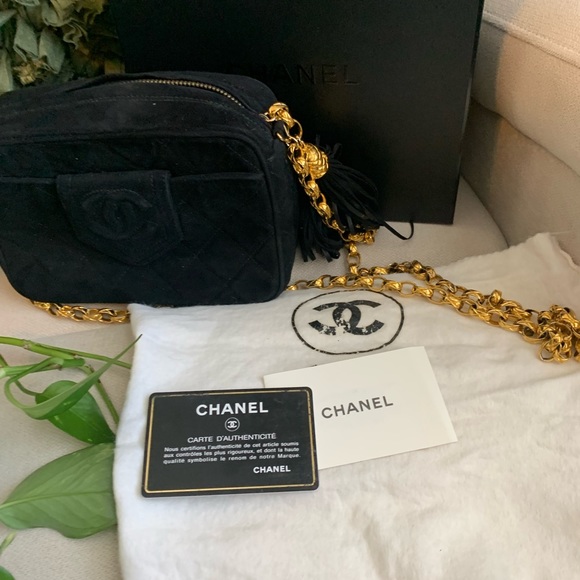Chanel RARE 1980s Bijoux Black Suede Camera Bag - Picture 7 of 16